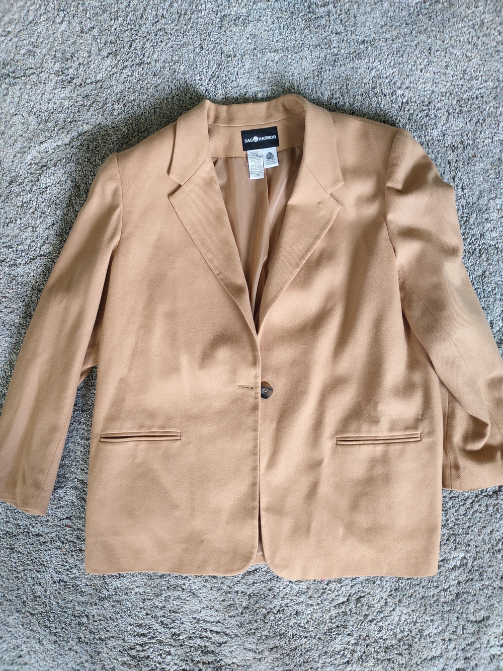 Sag Harbor Tan Single-Button Blazer